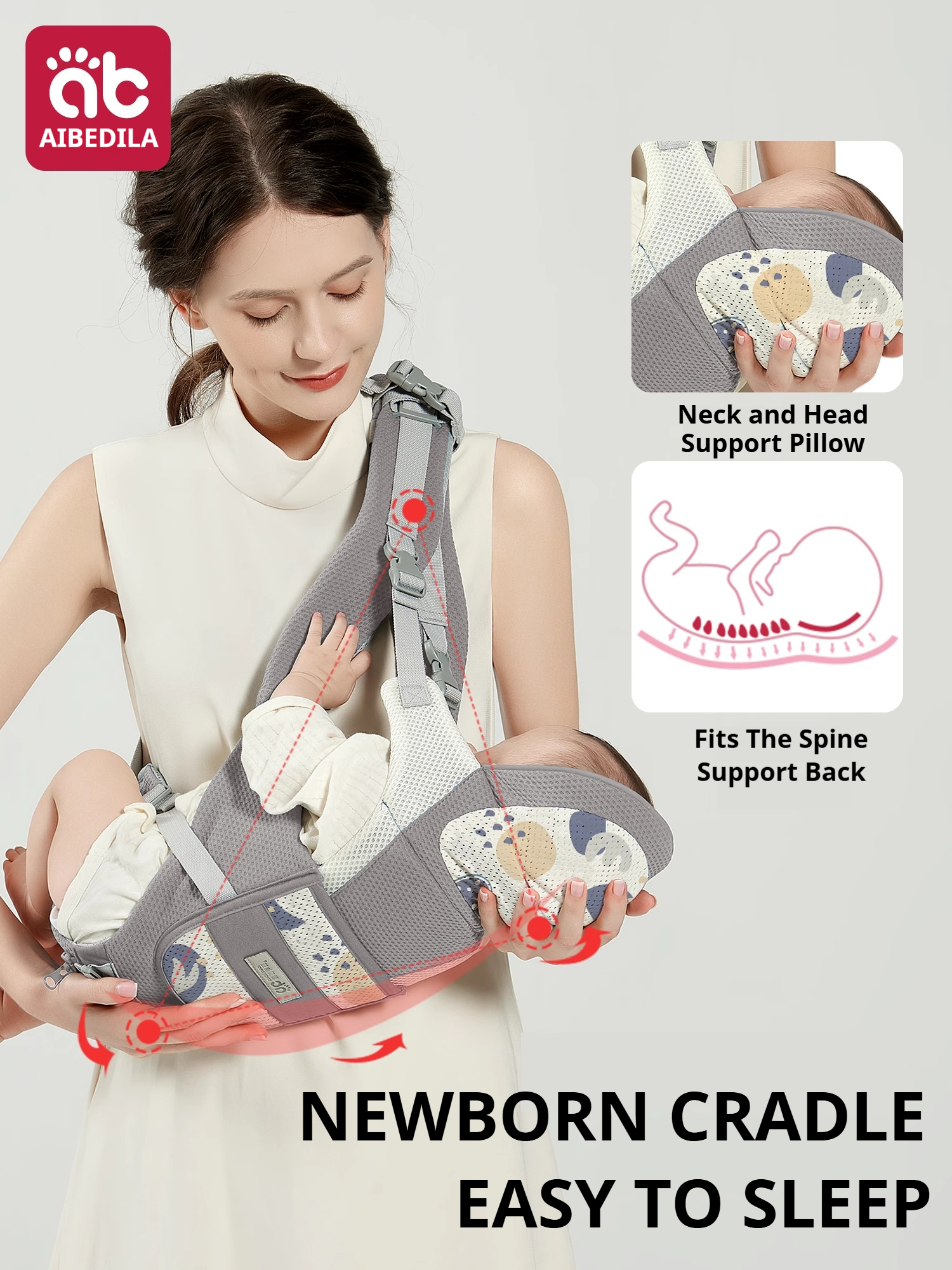 AIBEDILA Baby Sling Carrier Er – обзор и цена Ergonomic Baby Carrier