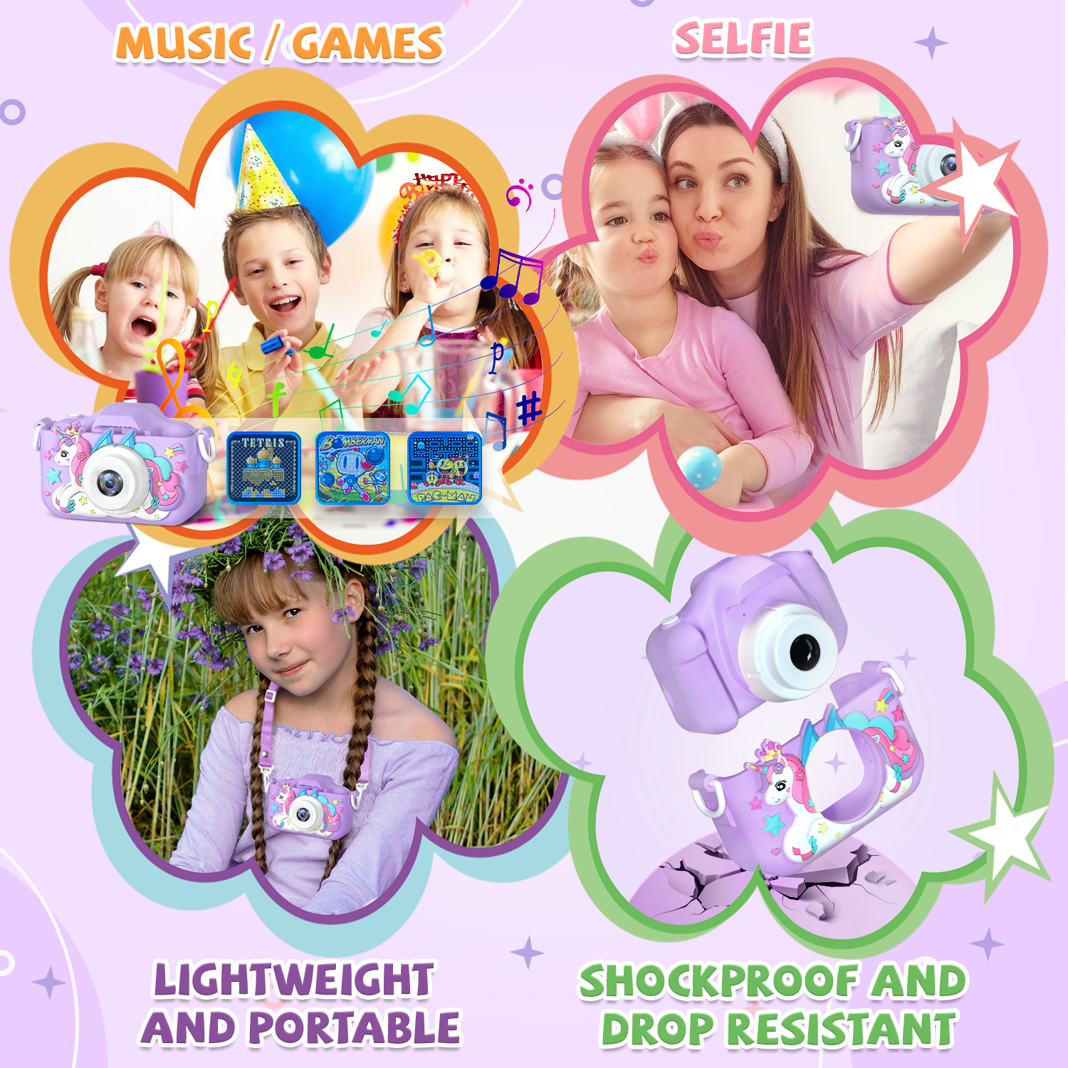 Cute Unicorn Kids Cameras Ages – обзор и цена Baby Products Video