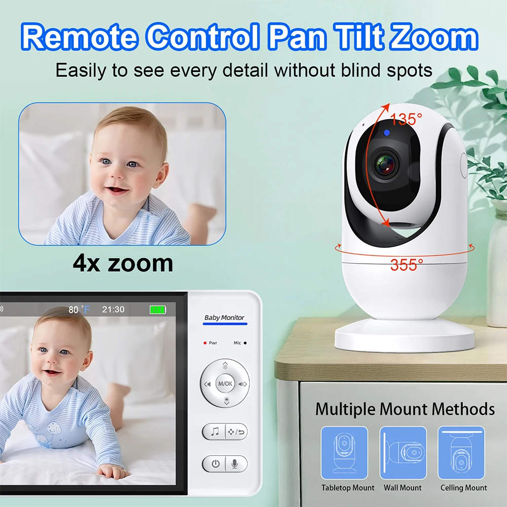 No WiFi 7 Inch Baby Monitor 2- – обзор и цена Baby Products Video