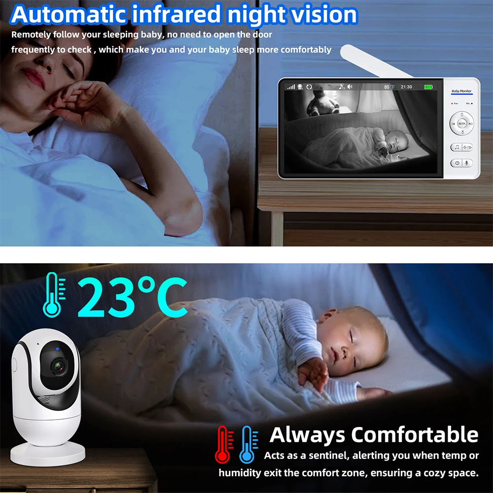 No WiFi 7 Inch Baby Monitor 2- – обзор и цена Baby Products Video
