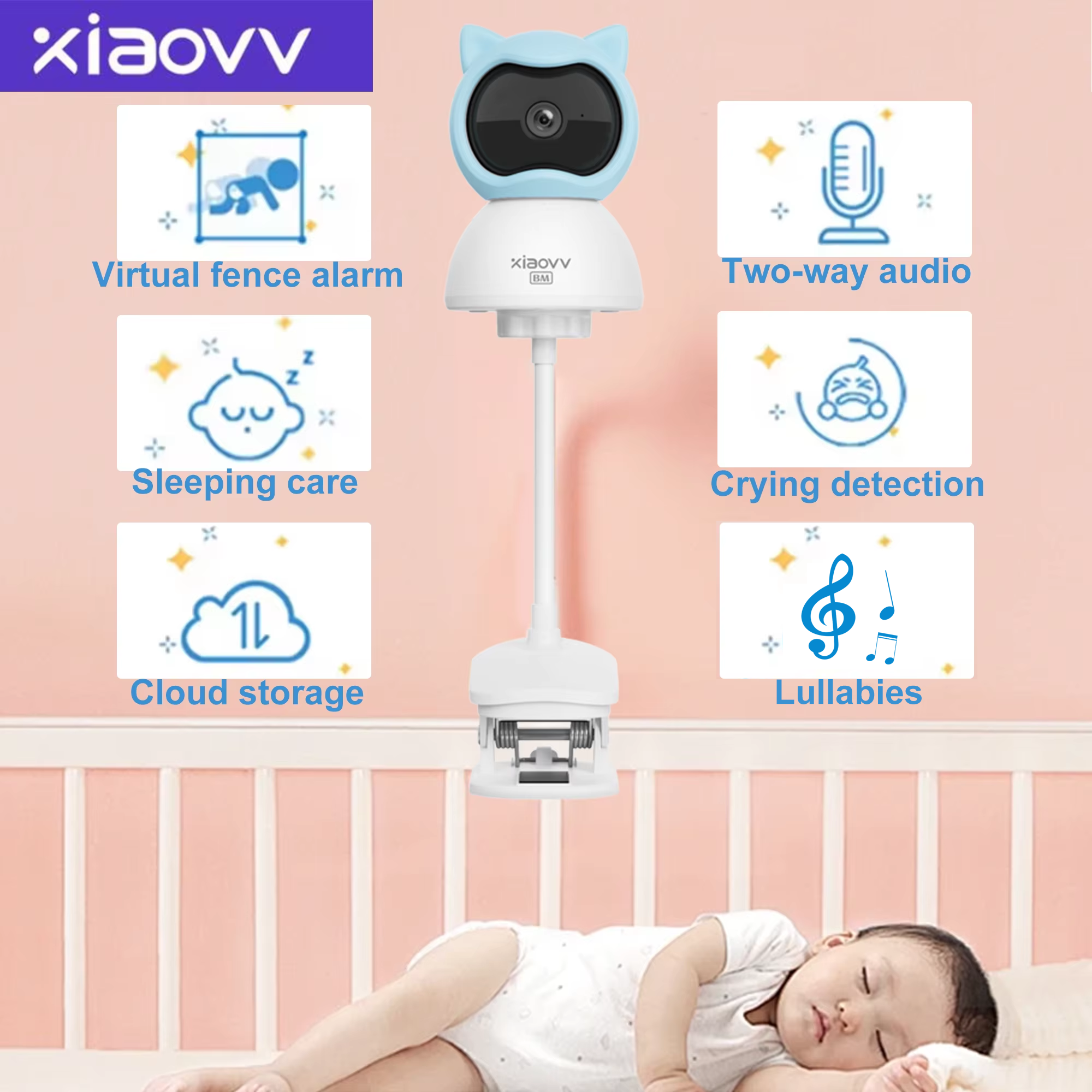 4MP WiFi xiaovv indoor Baby Mo – обзор и цена Baby Products Video