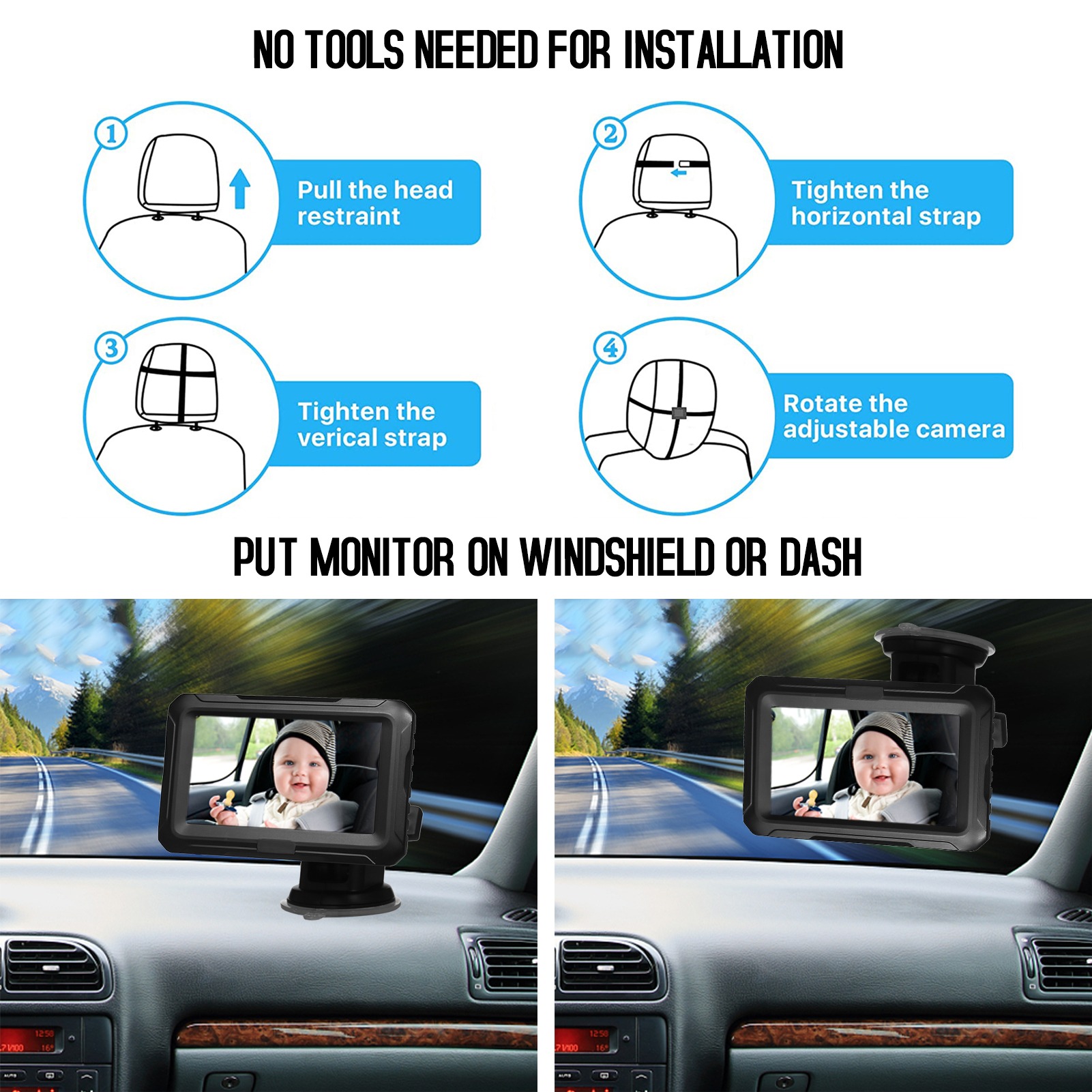 1080P Baby Car Mirror with 4.3 – обзор и цена Baby Products Video